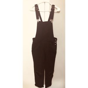Forever21 distressed Jean overalls